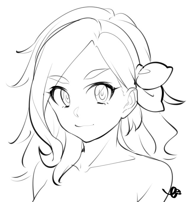 よーし落描きすっぞ～～ってなるとだいたいいつも手癖で凛ちゃん描いちゃうの病気だと思う。 