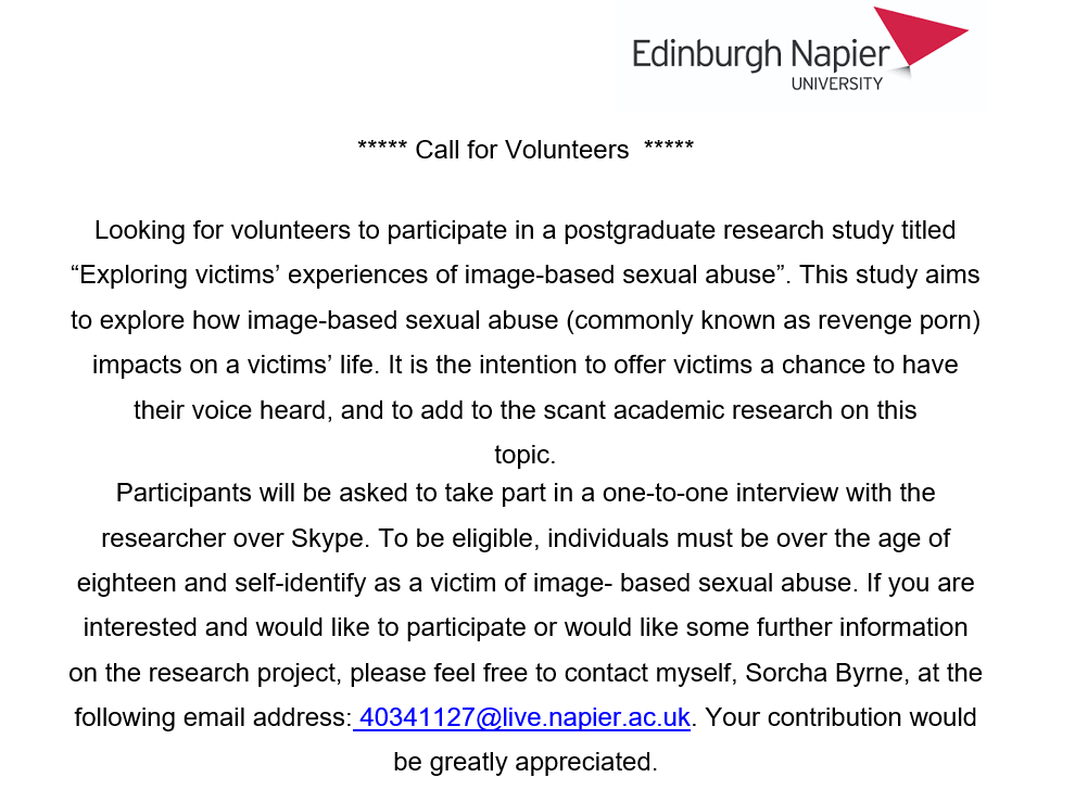 SocScience_Crim's tweet photo. One of our MSc Applied Criminology and Forensic Psychology students is seeking research participants for a great project. Please RT! https://t.co/br9FmOyhwu