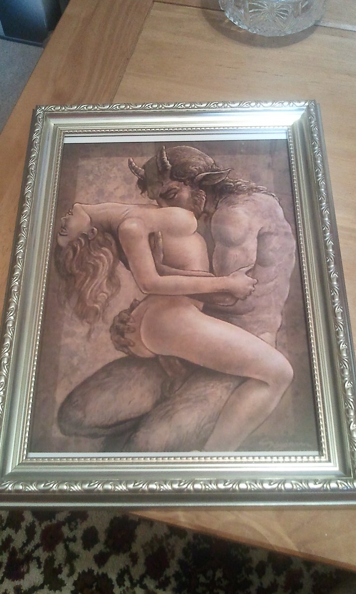 Ladolarose3's tweet photo. More Satanic artwork from my wall 😈😈😈 https://t.co/2LsD2S0ScW