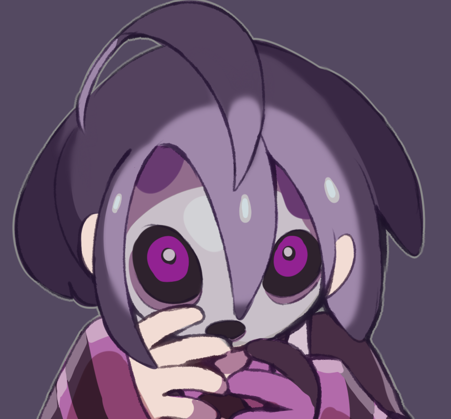 allister (pokemon) 1boy male focus solo mask gloves purple eyes ahoge  illustration images