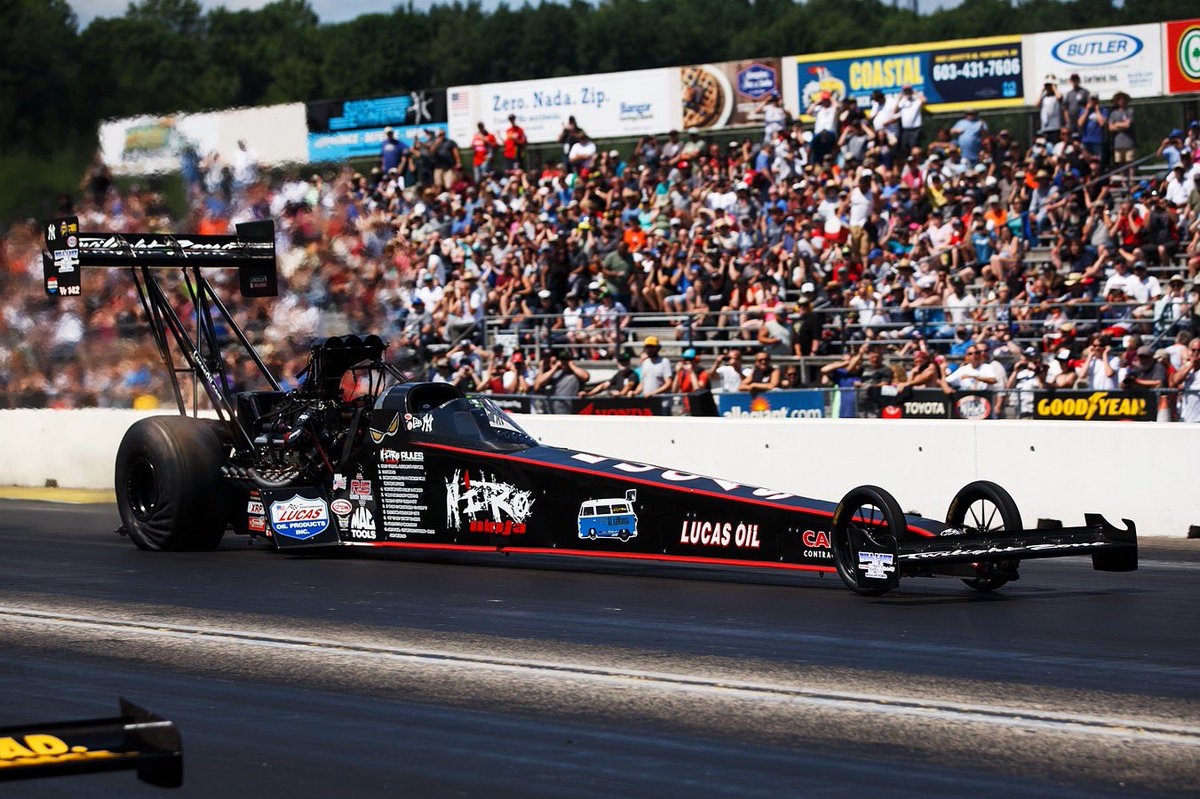We had a great car this weekend but couldn’t pull the win second round against <a href="/ClayMillican/">Clay Millican</a> . Our heads are held high &amp; we’re excited for the next 3 match races coming up! #nitroninja #🤺 #⚔️ #newenglandnats #nhra 📸: <a href="/highrevphoto/">Jason Zindroski</a>