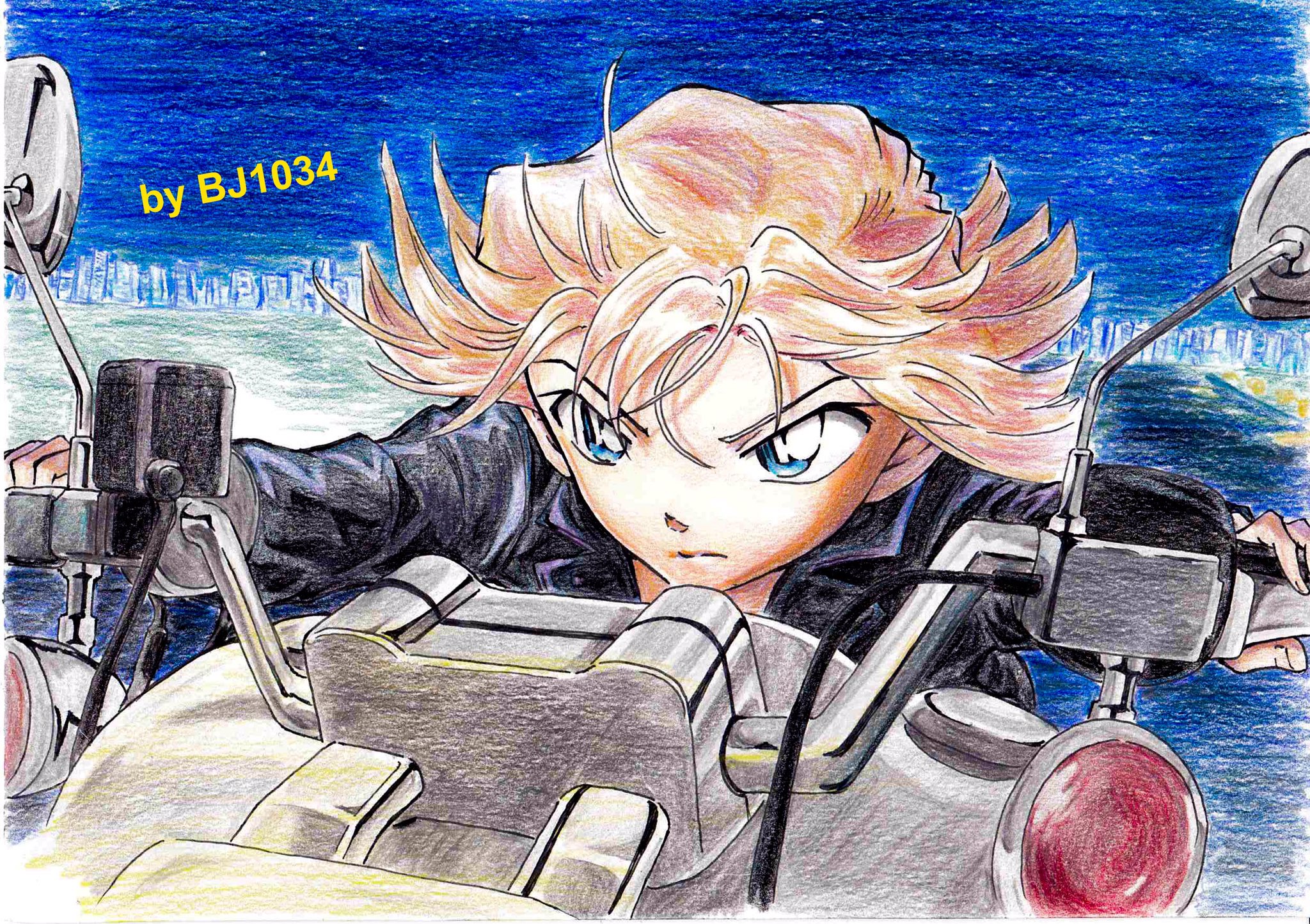 Bj1034 参列済 久々に観たルパコナmovieで ハーレー哀ちゃんが描きたくなって 不二子とルパンは省略しちゃった 名探偵コナン 色鉛筆 色鉛筆画 色鉛筆イラスト Conan Detectiveconan ルパン三世vs名探偵コナン ルパコナ 灰原哀 ハーレー