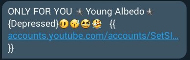 AlbedoDepressed's tweet photo. Becareful everyone, that link is a virus, Please don't click on this, it is important as a warning everyone, thank you everyone ⚠🚨😟😟😟😟 https://t.co/sLIpqyMDyy