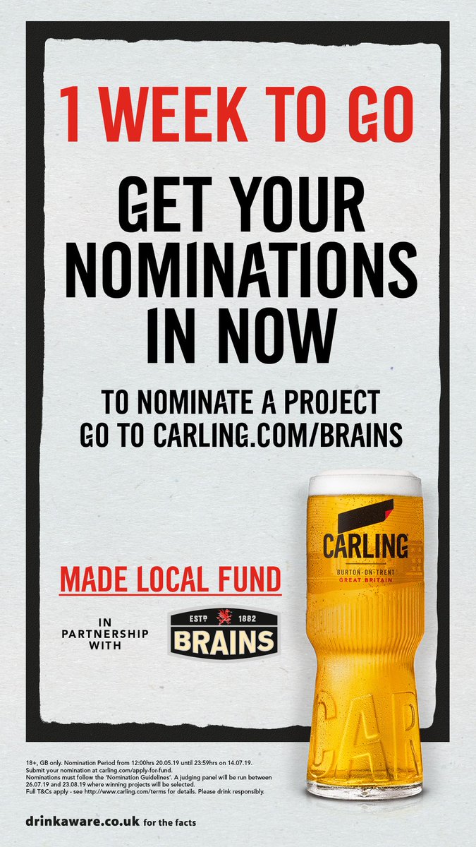 Let's bring the community together! We're joining the <a href="/carling/">Carling</a> #MadeLocal campaign to help bring a community project to life! Have you nominated your project yet? There's only one week to go, you can find out more and nominate here - sndr.so/71H5D