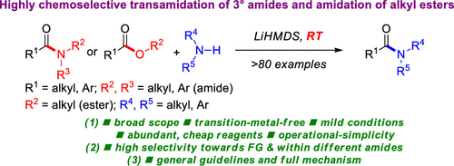 OPRD_ACS's tweet photo. Impressive new, scalable methodology in @J_A_C_S :Highly Chemoselective, Transition-Metal-Free Transamidation of Unactivated Amides and Direct Amidation of Alkyl Esters : > 80 examples; rxns run w/3 eq LHMDS in toluene at RT
https://t.co/aWy8lpeKsY https://t.co/qjRfNVvAEE