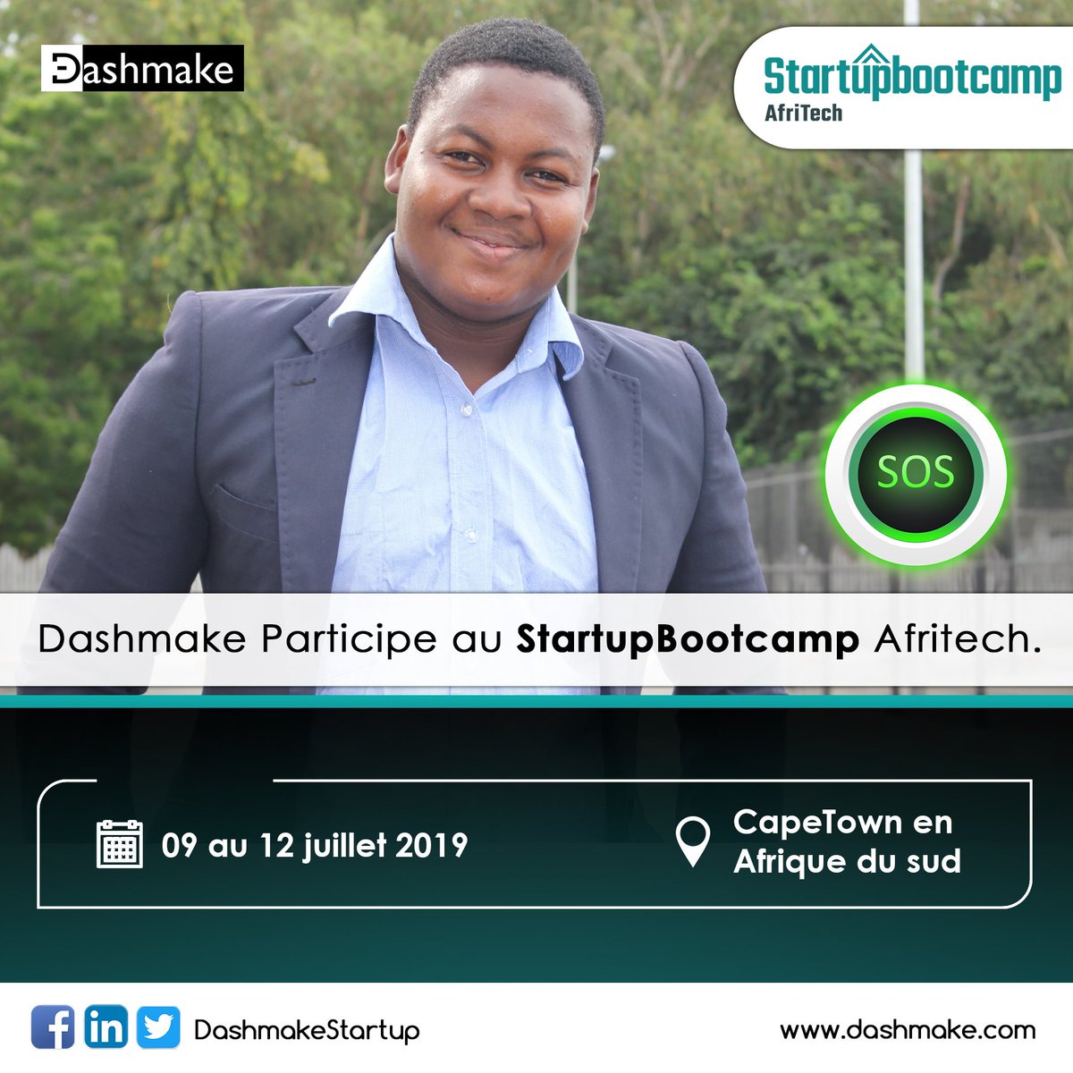 DashmakeStartup's tweet photo. A program that supports startups ready to scale up by giving them access to an international network of mentors, partners and investors. #Dashmake is one of 22 #Startups selected to participate in the @SBCAfriTech that will take place in CapeTown, from 9 to12July.#TeamDash #Tech https://t.co/Zz5H0PAV0R