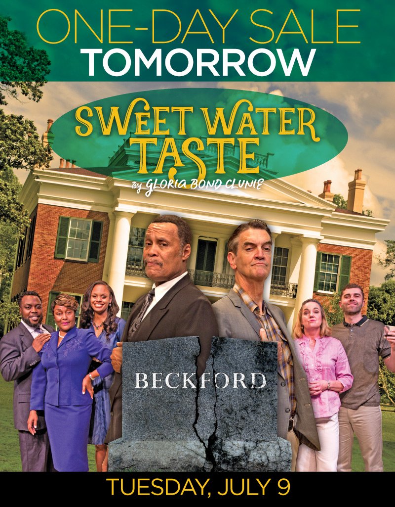 horizontheatre's tweet photo. ONE DAY SALE! The Beckford family is having a sale TOMORROW ONLY! All tickets to SWEET WATER TASTE are just $20 with the code ONEDAY (excludes Saturday matinees)! Don't miss your chance to see this hilarious family is action! π #htcSWEETWATER #htc35 #OneDaySale #DISCOUNT https://t.co/bqsPpKIvbg