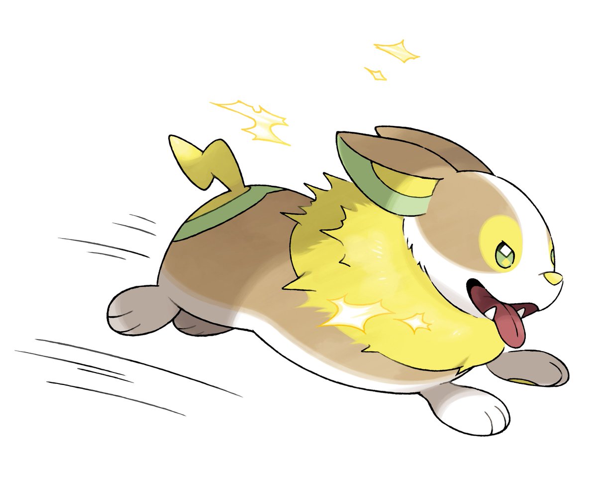NintendoAmerica's tweet photo. Yamper sometimes is drawn to things that are moving quickly, often chasing after people, Pokémon, or even vehicles! Yamper generates electricity while running around and is often seen running with electric sparks crackling around it! #PokemonSwordShield https://t.co/7zF0QRCVn1