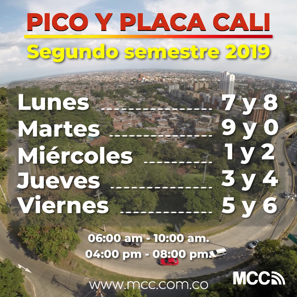 Mcc_Conecta's tweet image. Recuerda la nueva rotación del pico y placa en Cali para el segundo semestre del 2019 y evita sanciones de tránsito. ✌️🚗
#Movilidad #Tránsito #PicoYplaca #Cali