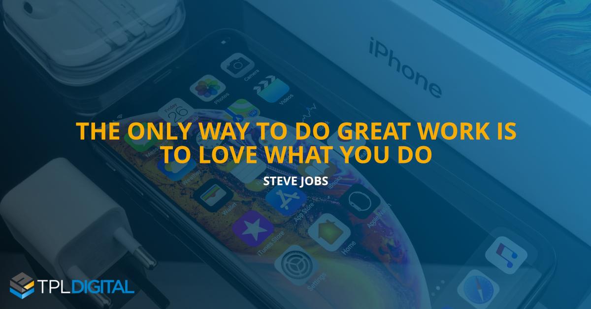TPLDigital's tweet photo. #Love what you do!
#MondayMotivation #Hardwork #Tpldigital #Stevejobs https://t.co/XLrDizAnLm