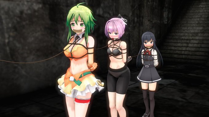 奴隷の証である首輪までされ、私たちに自由はなかった。ここまできたら、もう助けなんて期待できない・・・。ただ襲撃者たちにひかれるまま、そのアジトに向かって歩き続けるしかなかった。 