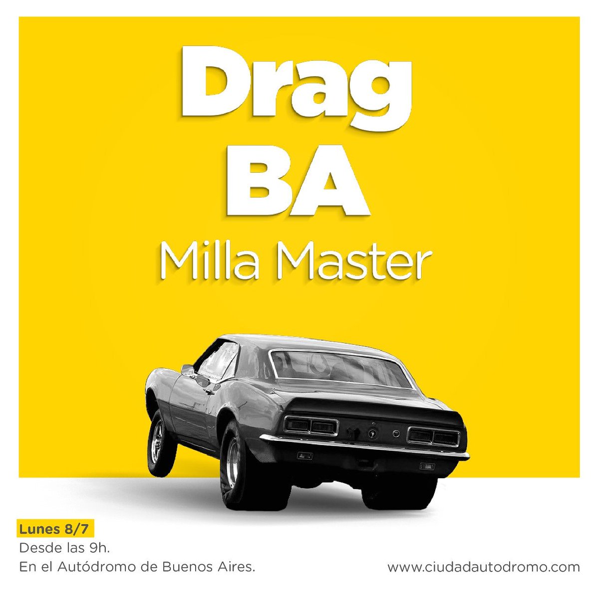 AutodromoBA's tweet photo. 💥HOY💥
.

🏁#DRAGBA Milla Master en el #AutodromoBA

😎¿Te lo vas a perder😎 https://t.co/FYGy2r7JQl