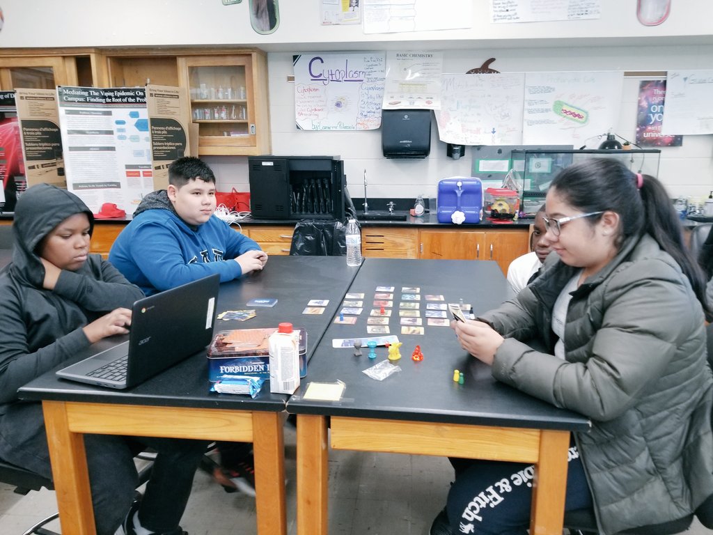 MissCharlesBio's tweet photo. Science Research7 students learned different board game mechanics to create their own board game concepts to model and demonstrate what they learned about climate change! #Amityville #Science #skininthegame #DigitalAgeLearning https://t.co/D0kjkmNPeJ
