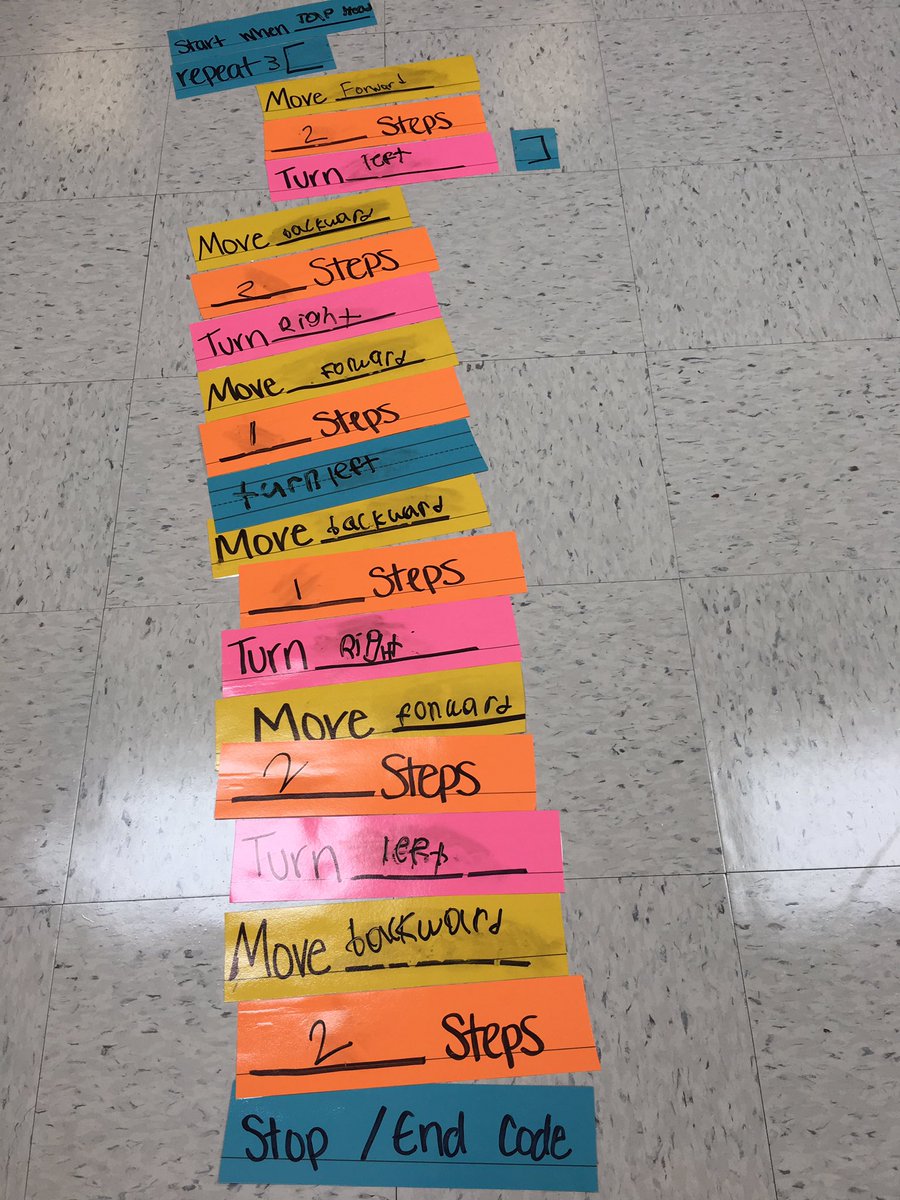 MrsE_Hilliard's tweet photo. We started our morning by coding each other through mazes. Some even used loops (repeats) and functions. #CampCode #LibEagles19 @MrsThomasTRT https://t.co/ICkkz5uLfs