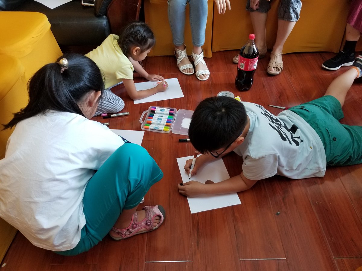 dr_tnova's tweet photo. The kids in Jinan are learning about city planning, sustainable houses, and solar cars this week with a triple threat teaching team--Jodie and I from the @MetSchool and Tiffany from @hightechhigh #pblcamp #teachingabroad https://t.co/IFSLJ5YPwQ
