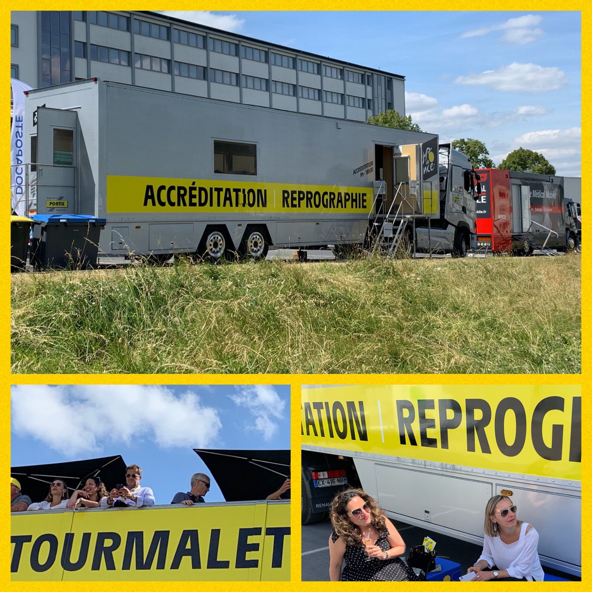 #TDF2019 | #Docaposte sur le @LeTour c’est aussi des invités de marque avec la visite de notre patron @OvalletVallet en haut du Tourmalet 😉et une victoire de Julian Alaphillipe en @MaillotjauneLCL pour l’occasion ! 🍾🍾🍾 @alafpolak1 #cyclisme