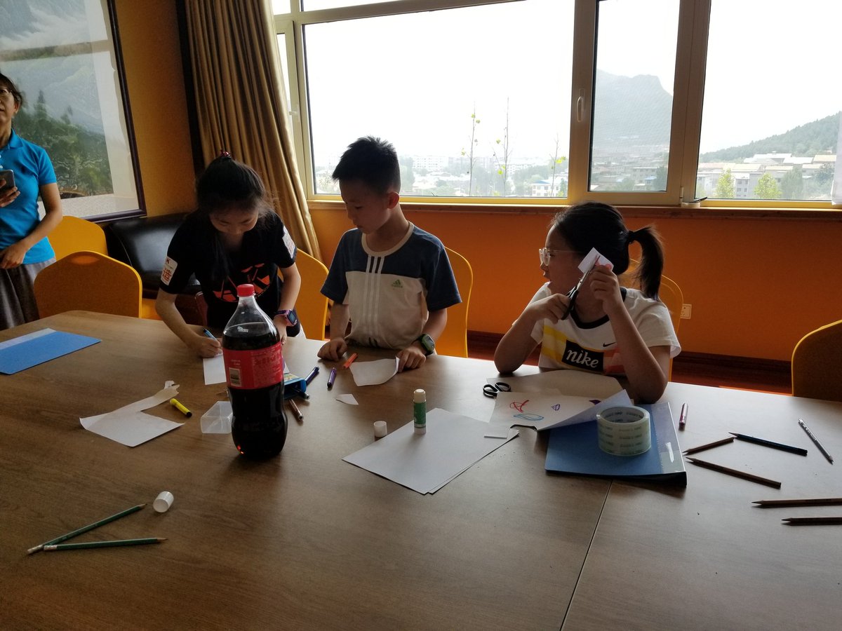 dr_tnova's tweet photo. The kids in Jinan are learning about city planning, sustainable houses, and solar cars this week with a triple threat teaching team--Jodie and I from the @MetSchool and Tiffany from @hightechhigh #pblcamp #teachingabroad https://t.co/IFSLJ5YPwQ