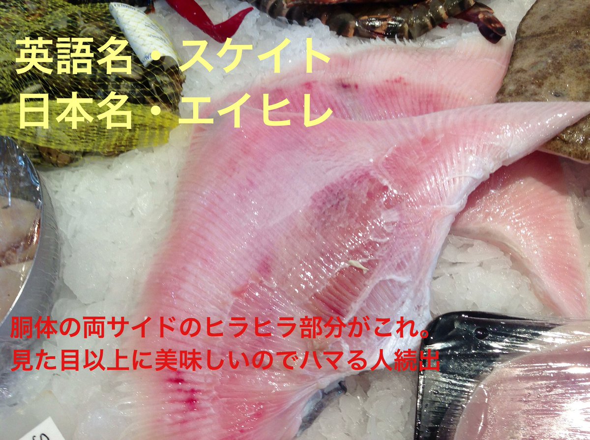 プリヒル姉さん ロンドン魚屋 お気に入りの魚の一つ エイヒレ 煮付けがとっても美味しいのです T Co Cvjbm7lig5