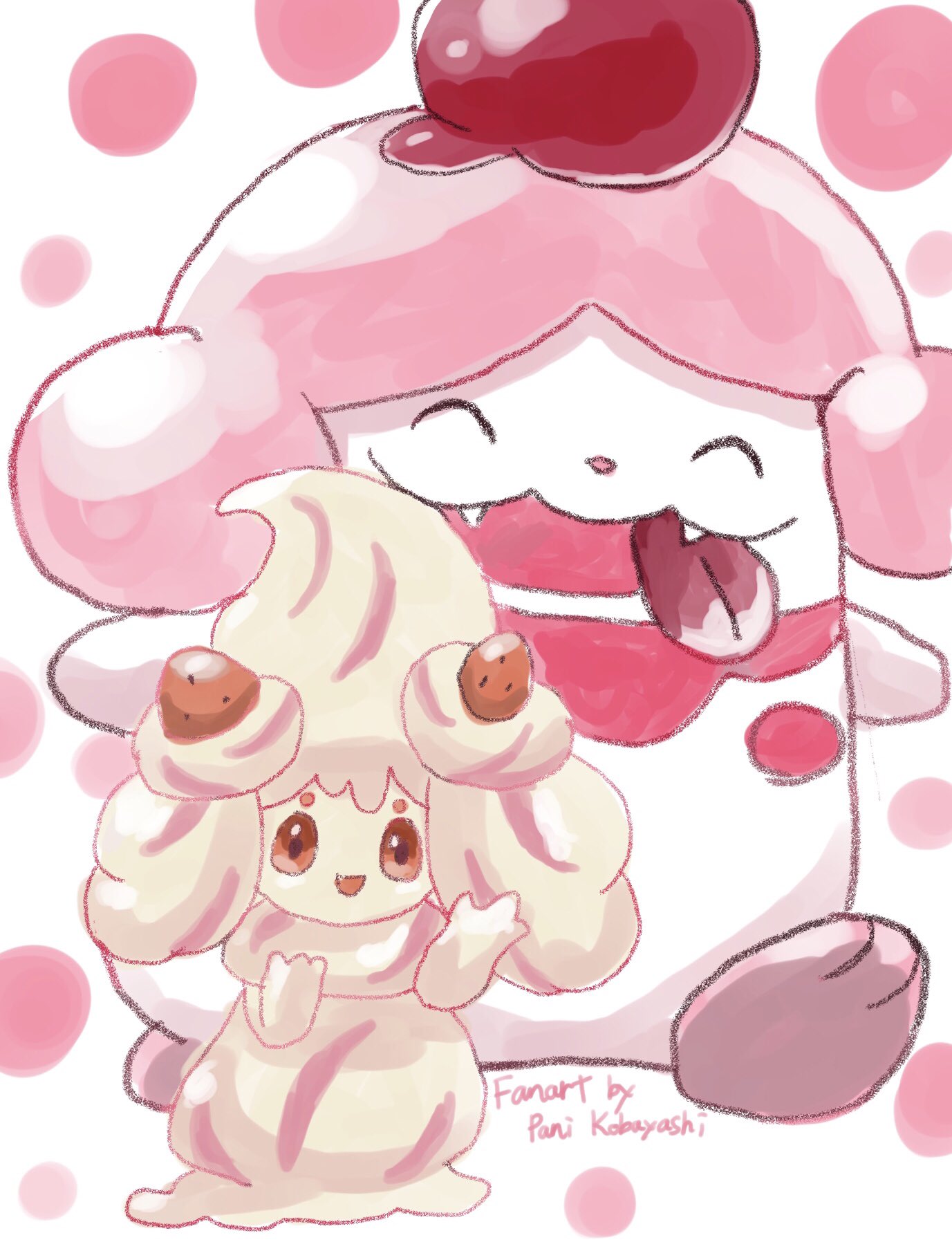 小林ぱに Pani Kobayashi ペロリームちゃんとマホイップちゃん ポケモン剣盾 T Co Gug9rzrm Twitter