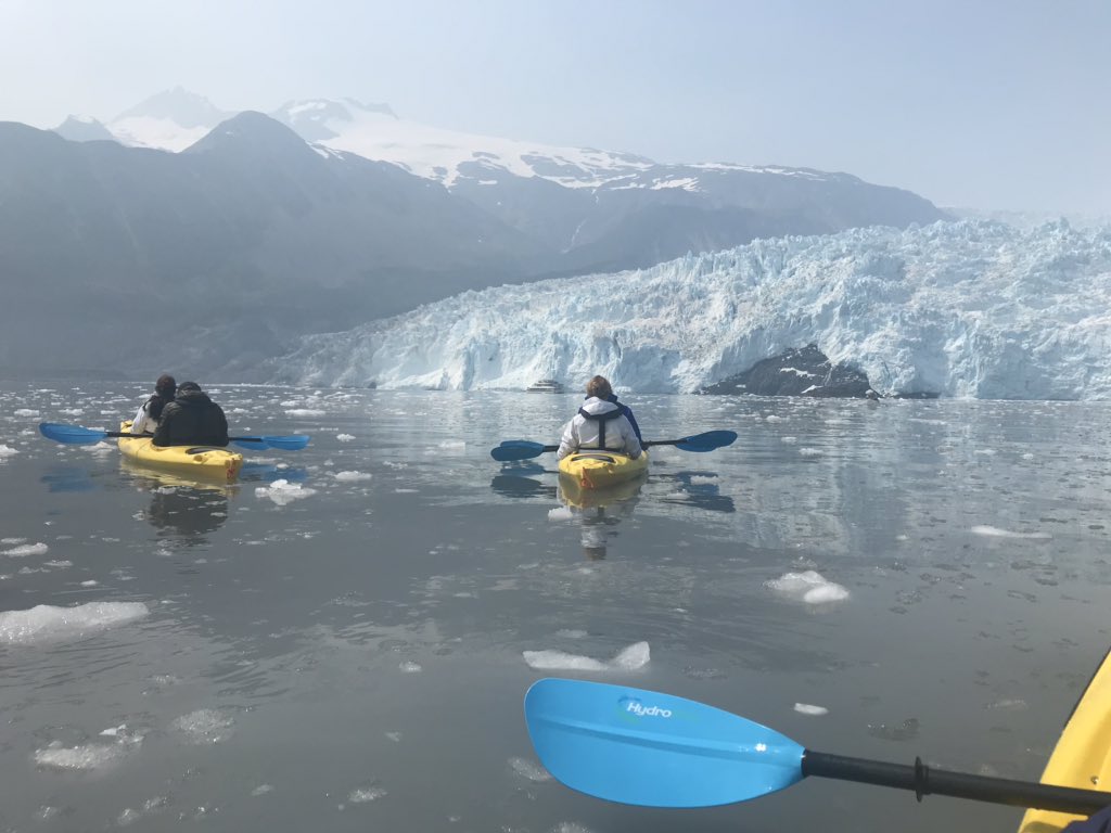 davidschoenberg's tweet photo. Breathtaking scenery yesterday while kayaking in front of a glacier at Kenai Fjords. One of many choices aboard #WindstarCruises Alaskan Splendors itinerary https://t.co/F8YEVXLcSl