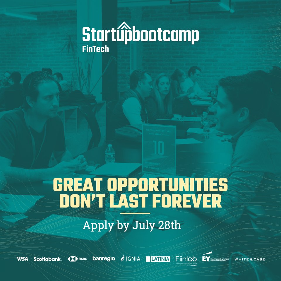 Telefonica_Col's tweet image. ¿Sabías que @sbcFintech puede ayudarte a consolidar tu startup #fintech en México y América Latina? Aplica a su convocatoria para el programa de aceleración hasta el 28 de julio. bit.ly/2lMRl68 #sbcFinTechMX – Apoya @WayraCo