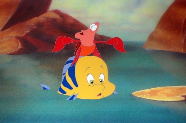 Flounder is fine. I feel like he had some reasonable sense to how dangerous the ocean was while following around a flighty princess. As an adult I understand Sebastian’s position a lot more and yeah his ward was kind of stupid. Under the Sea will always be a bop.
