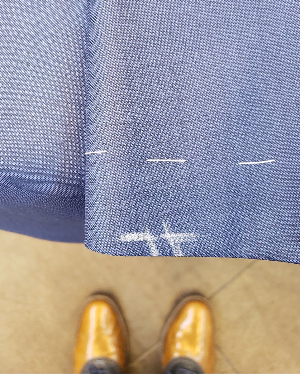 BespokeEdge's tweet photo. Small adjustment on this jacket...just shortening the jacket sleeve by about 1/4" so that more of the shirt cuff will show. Then sleeve buttons will be installed. 

#mensstyle #customsuit #denver https://t.co/4bIiXKYlFB