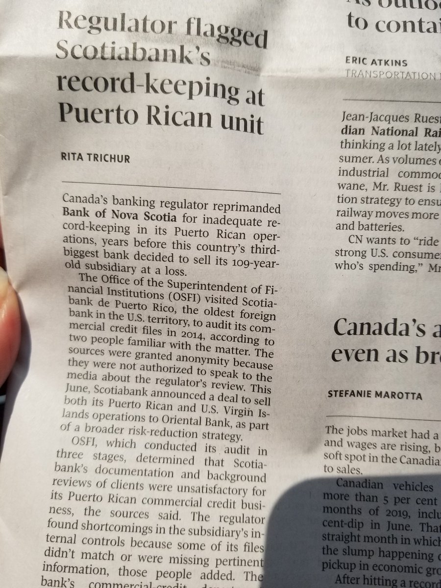 msvanallen's tweet photo. I don't read the actual printed paper except when traveling. It seems though I always find a Records Management related article. #otew19 #rimmatters https://t.co/nrXnXYeKgJ