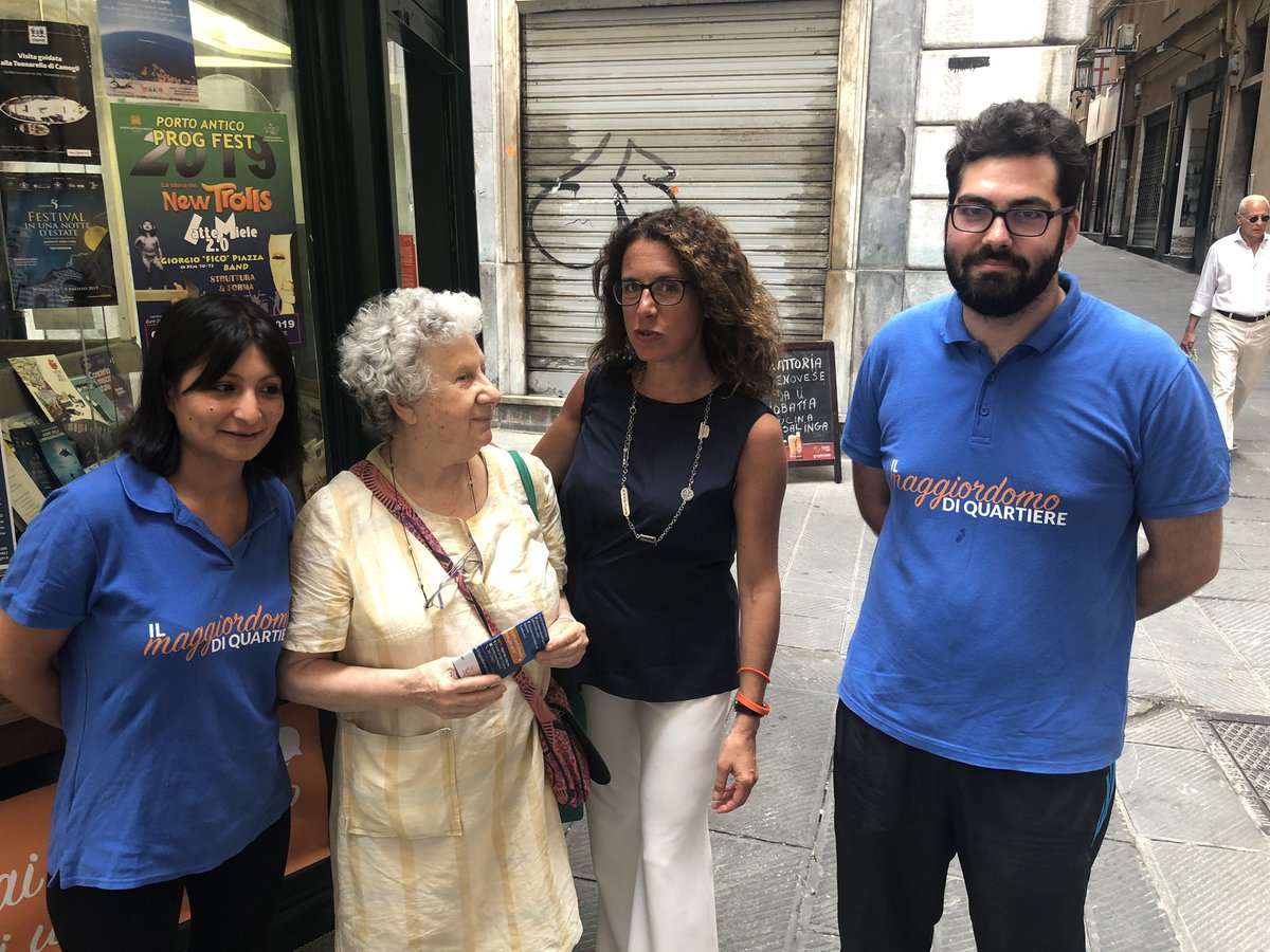 A Chiara è stato utile per un servizio di posta alla signora Giulia per portare le valigie per partire per le vacanze estive. Sono andata a trovare il Maggiordono di quartiere, attivo in piazza Luccoli, un grande progetto che estenderemo a tutta la #Liguria. 😊