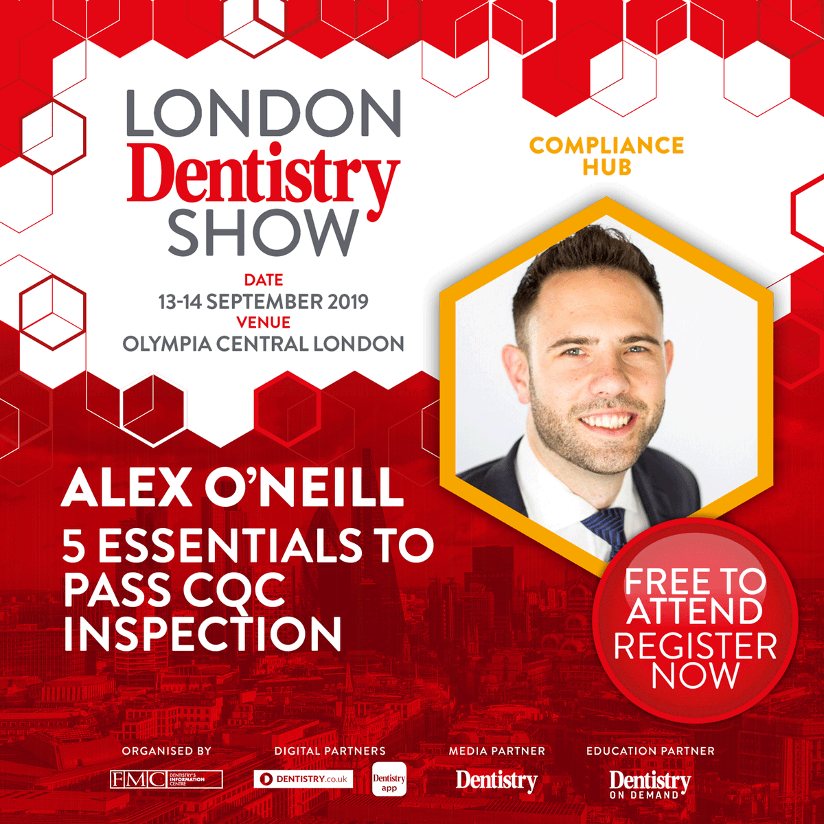 EndoPractice's tweet photo. Alex O’Neill will be one of the many speakers in the Compliance hub at the major London Dentistry Show on 13 and 14 September – get your ticket today to attend for free! #londondentistryshow

👉👉https://t.co/iiLn10DEcM👈👈 https://t.co/jNjW1uTFVr
