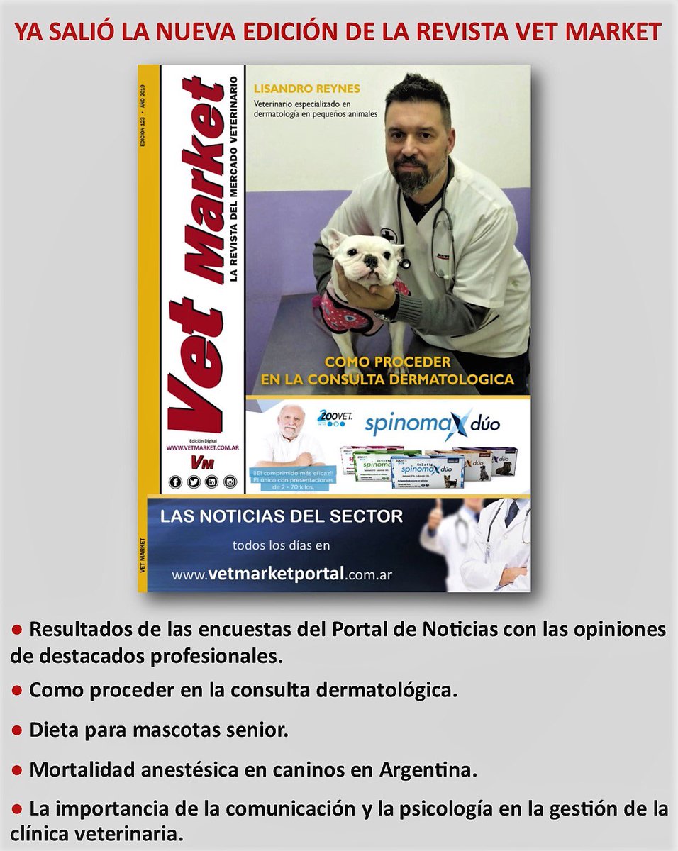 Podes leer la última edición de la revista Vet Market desde el Portal de Noticias 
vetmarketportal.com.ar