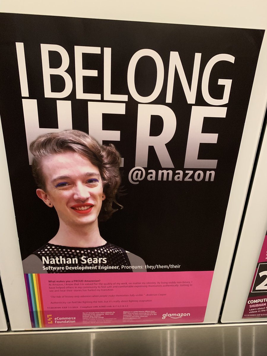 hectorperezjr's tweet photo. Love this. These are up at my work. #SheHim #Equality https://t.co/pzjFZs6Ktl
