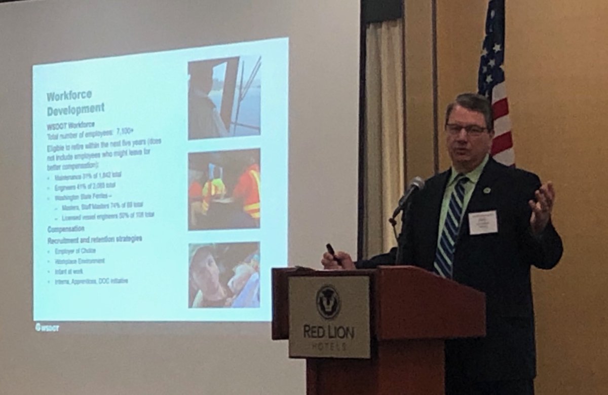 ⁦⁦<a href="/ACECWA/">ACEC Washington</a>⁩ annual WSDOT joint meeting Keynote Speaker Deputy Secretary Metcalf. Over 150 persons learning about Moving Washington Forward...