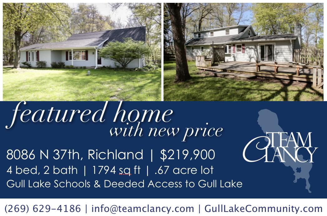 ClancyTeamRE's tweet photo. NEW PRICE! Gull Lake Schools home with deeded, shared access to Gull Lake. 4 bed, 2 bath, 1794 sq ft. $219,900. 8086 N 37th. Call us for a private showing. 269.629.4186. Gull Lake Community. com #gulllakerealestate #gulllakeberkshirehathway #teamclancy https://t.co/DyR60J7tPa