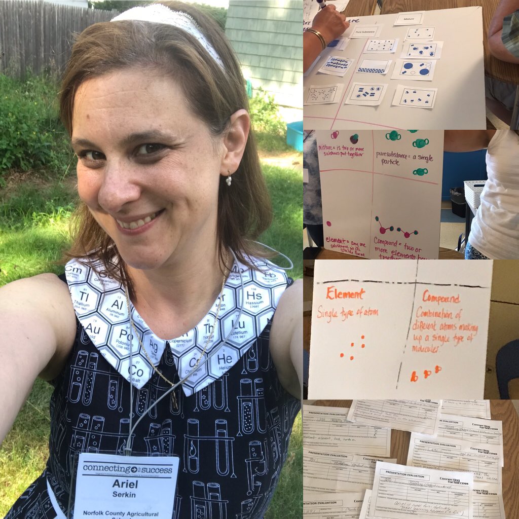 aserkin's tweet photo. 1st presentation of #chemcation2019 done. Thanks @MAVAKevinFarr for allowing me to present on Modeling Instruction. So much fun w/ amazing, dedicated Ts. And yes. Still #nerdychic @stemmassbay @AMTAteachers #connectingforsuccess https://t.co/kYp46Kli1X