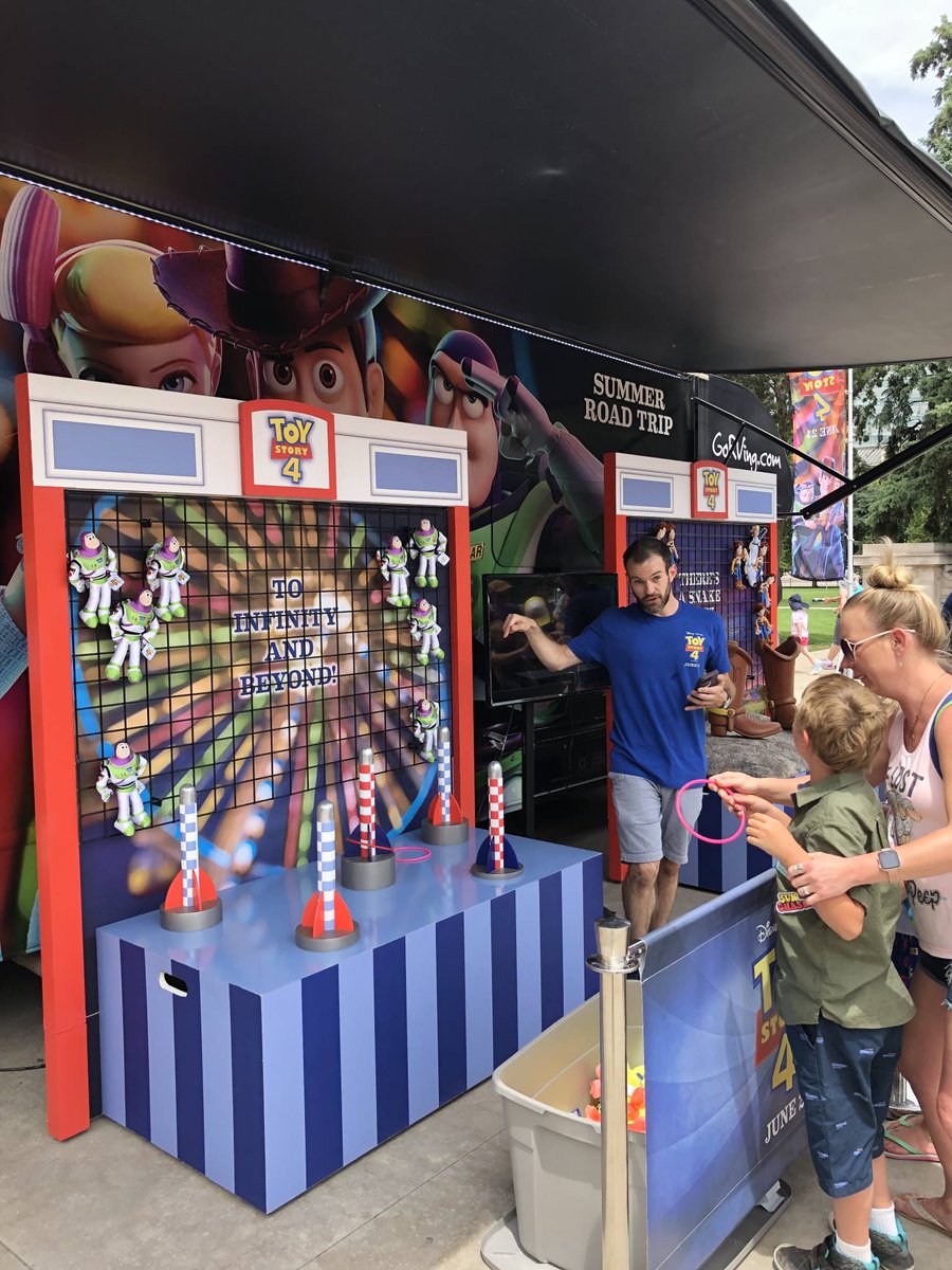 .@Pixar brought #experientialmarketing to Denver's #CivicCenterEATS. Attendees won #ToyStory4 prizes. This is #Disney's #SummerRoadTrip #GoRVing campaign currently touring the country.