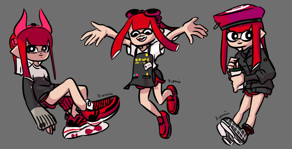 hemiika's tweet photo. It's a fashion show!☆ I wanted to show off some of my fav pieces of gear in splatoon 2. Do you see any of your favorites here?
Individual looks + gear names in replies! #splatoon #splatoon2 #splat2 #splatfest https://t.co/FdV2swvLer