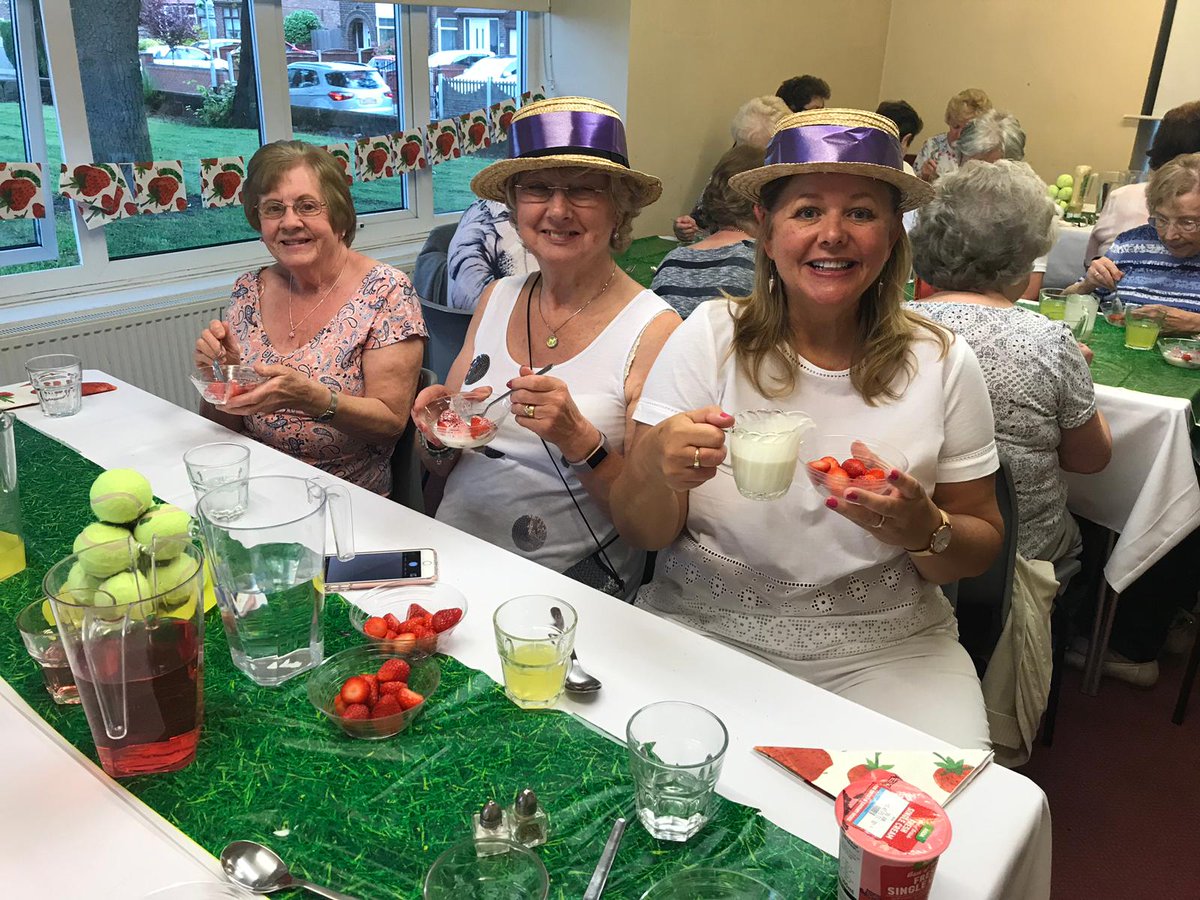 Strawberries and cream can only mean one thing...Wimbledon! Our annual tennis themed tea took place last night, a great evening had by all! #tennis #strawberries #womensinstitute 🍓🍓🎾🎾😍😍