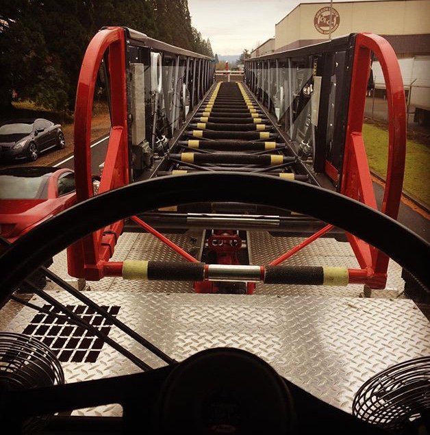 clackamasfire's tweet image. Best seat in the house. #TillerTruck #Firefigher #Paramedic #EMS #LadderTruck #FireTruck