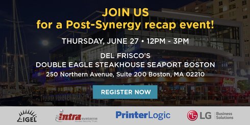 BertiBert3's tweet image. Looking for an overview of #CitrixSynergy 2019? Join #IntraSystems and our sponsors, #Citrix, #IGEL, #PrinterLogic, and #LG at Del Frisco&apos;s at the Boston Seaport. The event includes presentations, lunch, &amp;amp; prizes! conta.cc/2Lr2G9r