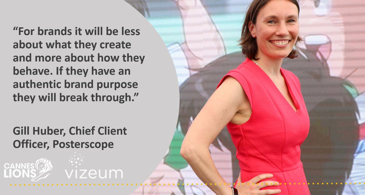 Gill Huber, Chief Client Officer @Posterscope on why genuine brand purpose is critical for longevity in the digital economy. For the full conversation fal.cn/iPhI  #CannesLions2019