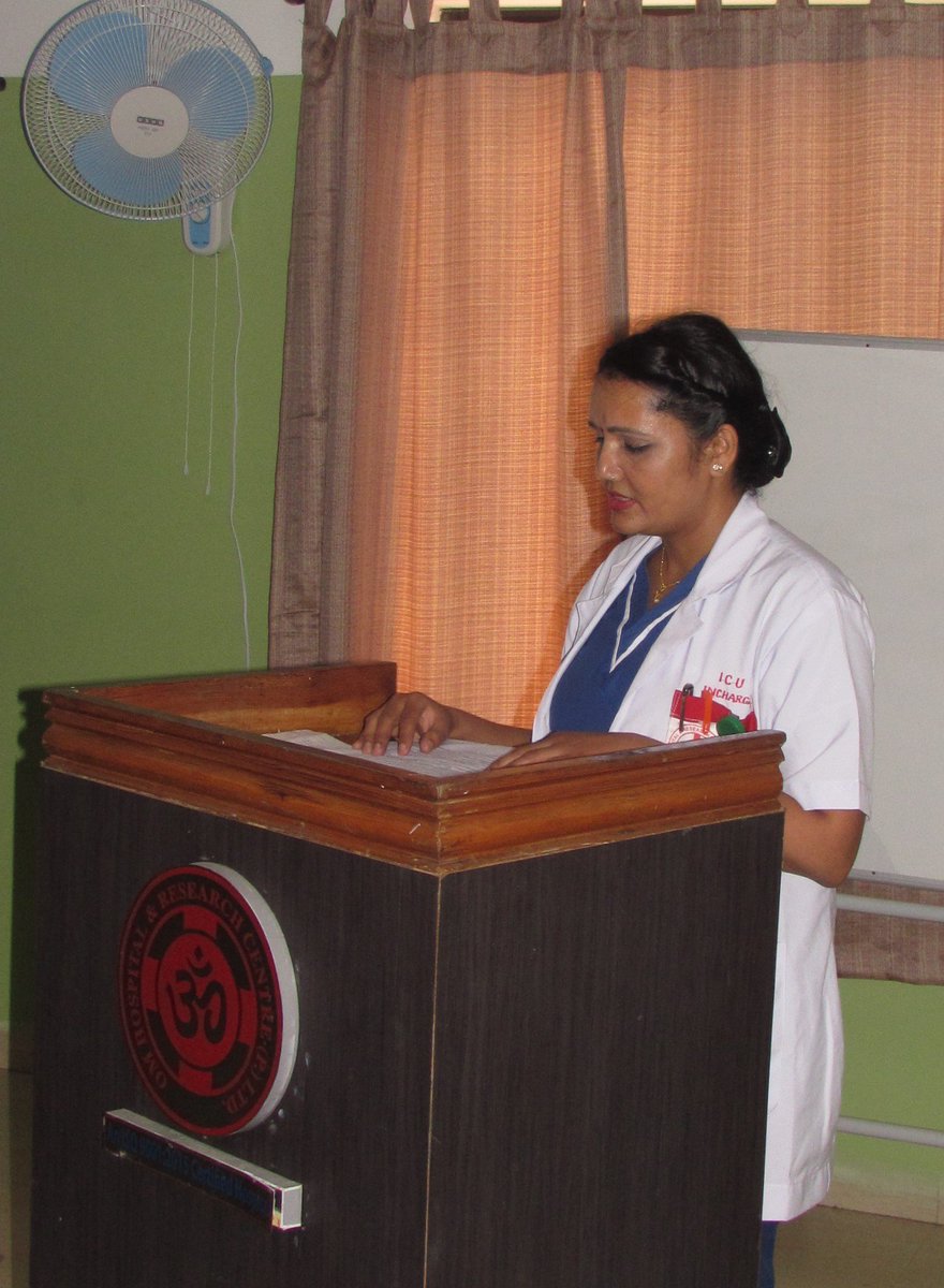 omhospitalnepal's tweet photo. काठमाडौँको चावहिल स्थितॐअस्पतालमा सघन उपचार नर्सहरूका लागि प्रशिक्षण शुरु/नेपालमा क्रिटिकल केयरलाई थप प्रभावकारी बनाउन नेपाल क्रिटिकल केयर नर्सेस एसोसिएसनसँगको सहकार्यमा संचालित तालिममा २१ जना नर्सहरुको सहभागिता छ। #CCNTP #6thBatch #InagurationCeremony #OMHRC #CCNAN #NCCDF https://t.co/rfDMJScT7l