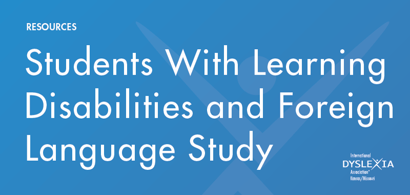 Students with learning difficulties may have problems learning another language– yet this does not mean they should avoid language study! What can you do to help your students excel? Check it out in this week's #IDAResourceWednesday. buff.ly/2AVgzFW