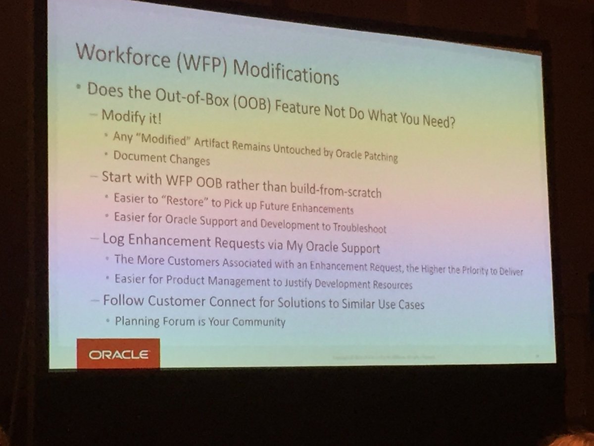 CameronLackpour's tweet image. #EPBCS workforce OOB mods #Kscope19
