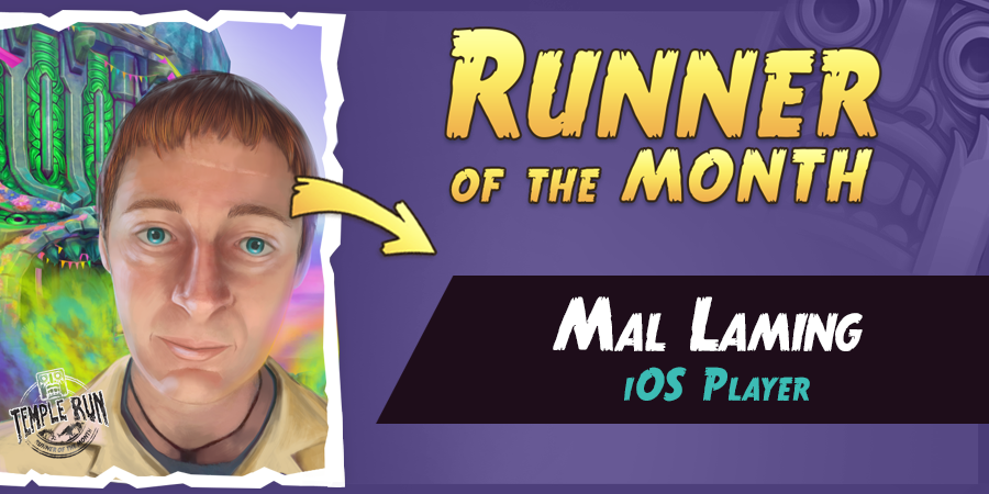 TempleRun's tweet photo. Congratulations to June's 2019 Runner of the Month, Mal Laming!
He's a cool Temple Run fan you should get to know -> https://t.co/2iFtqGCieV
#RunneroftheMonth #TempleRun https://t.co/GrEsPe5inq
