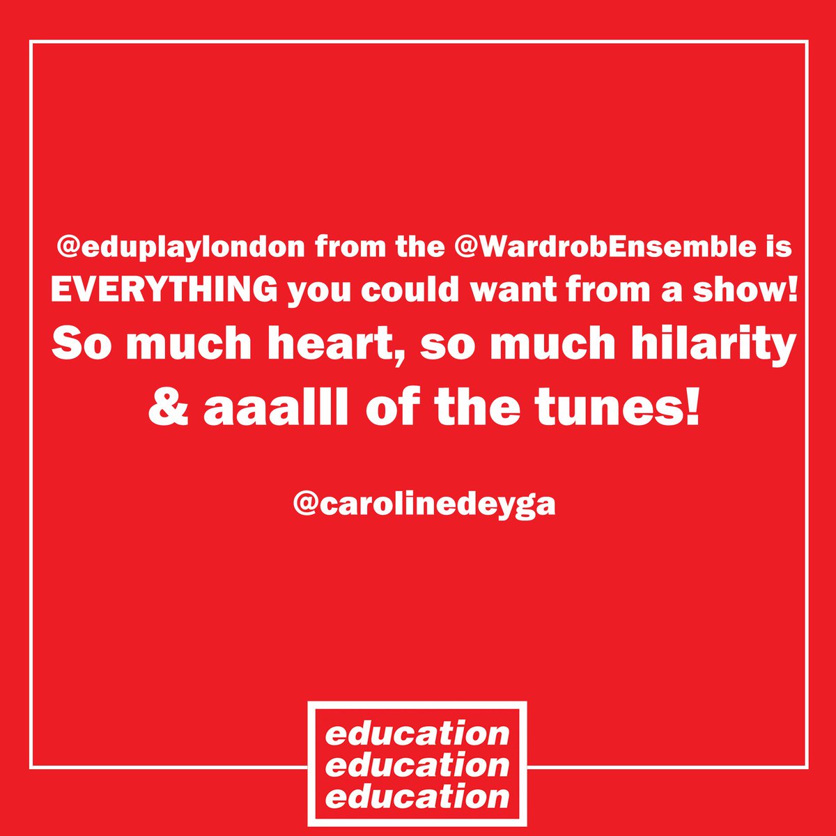 We're now in our final week and this is one show you need to see before the school bell rings! #EducationEducationEducation