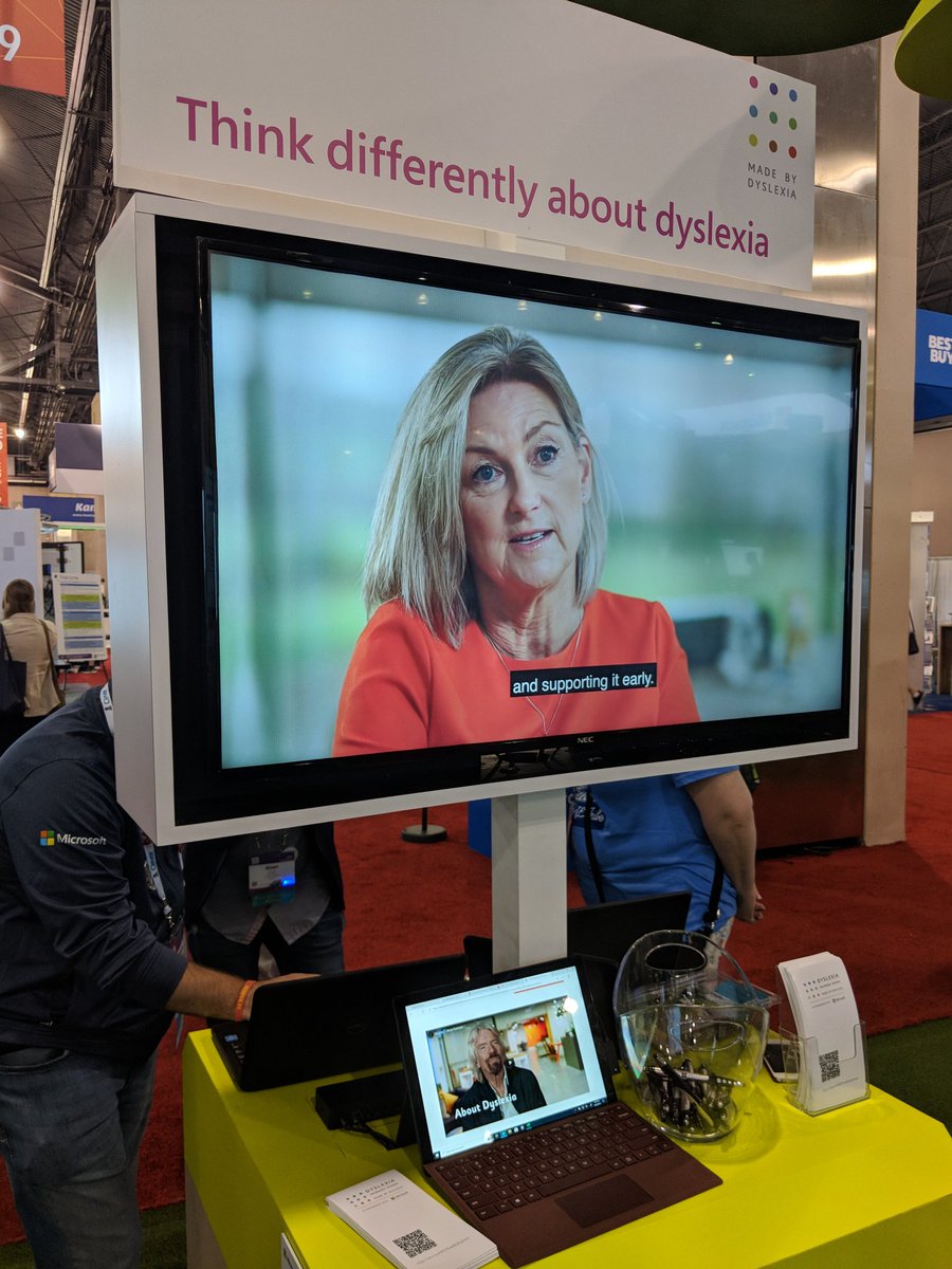 Stuckin5thGrade's tweet photo. Last hours representing @MadeByDyslexia and @MicrosoftEDU  at #ISTE19 on aisle 2700. Hear @richardbranson share the #valueofdyslexia https://t.co/dOSnxC4aSJ