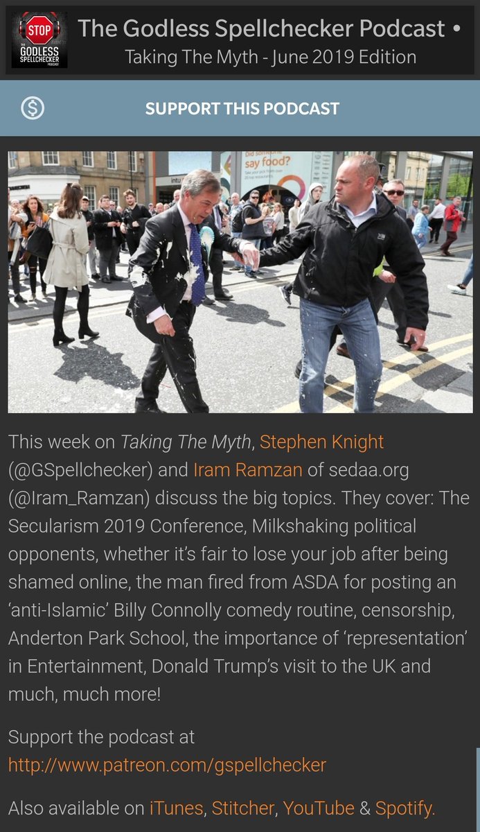 GSpellchecker's tweet image. Please RT! 

Taking The Myth returns for a packed June edition! @Iram_Ramzan joins me to cover the big topics. 

Listen now via Spotify, iTunes, YouTube, Stitcher &amp;amp; Mp3 download. wp.me/p4BYSb-1z4