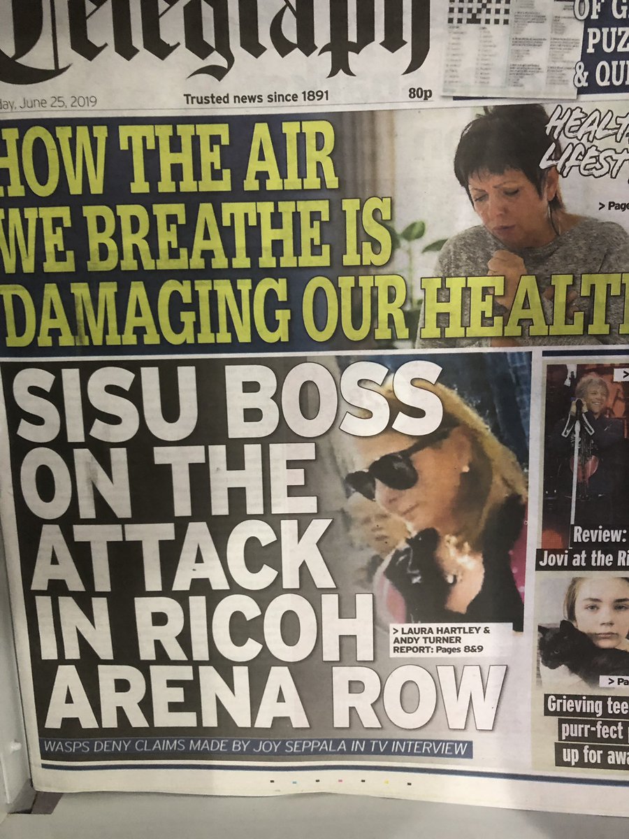 How to bury story on front page 😄Uniquely evasive headline &amp; subheadline. Wasps ‘wanted to buy CCFC’ was TV report. Now CT downplays would-be takeover leaker Overson’s claim of Wasps’ financial input. We report that today - &amp; name other names. #pusb