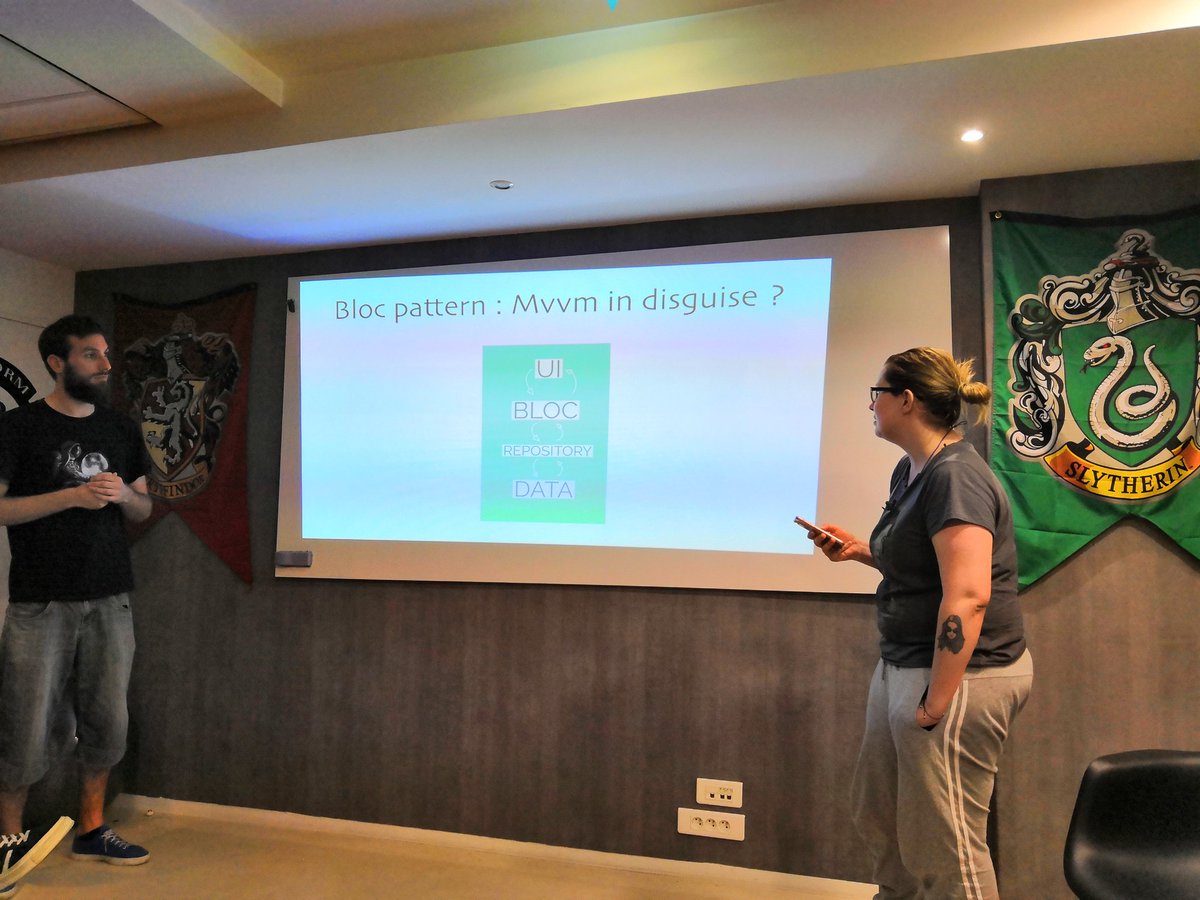 Calimeraw's tweet image. Ça parle Bloc en #Flutter #beComTech @benextcompany